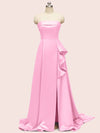 Elegant Strapless Long Soft Satin Bridesmaid Dresses Online