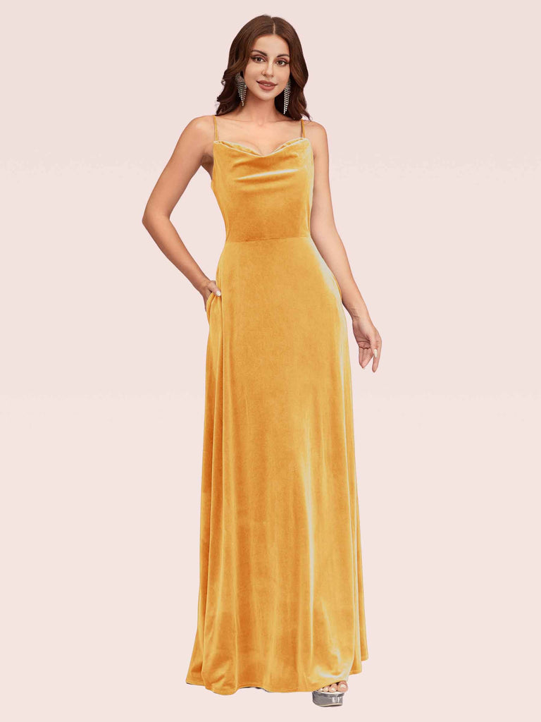 Sexy Spaghetti Straps Velvet Long Graduation Prom Dresses Online Sexy Spaghetti Straps Velvet Long Graduation Prom Dresses Online