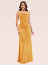 Sexy Cowl Neck Velvet Spaghetti Straps Long Bridesmaid Dresses Online For Sale