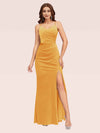 Sexy Spaghetti Straps Long Mermaid Velvet Bridesmaid Dresses Online