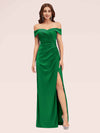 Sexy Off Shoulder Side Slit Stretchy Jersey Long Mermaid Evening Prom Dresses Online