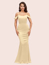 Sexy Cold Shoulder Mermaid Soft Satin Formal Prom Dresses Online