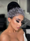 Sparkly Silver Handmade Diamond Hair Hoop Accessories for Women, HP415