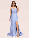 Sexy Side Slit Stretchy Jersey Long Mermaid Bridesmaid Dresses Online
