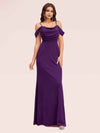 Elegant Cold Shoulder Long Mermaid Velvet Bridesmaid Dresses Online