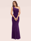 Sexy One Shoulder Long Mermaid Velvet Graduation Prom Dress Online