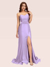 Sexy Side Slit Stretchy Jersey Long Mermaid Bridesmaid Dresses Online