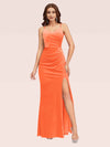 Sexy Spaghetti Straps Long Mermaid Velvet Bridesmaid Dresses Online