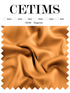 Soft Satin Fabric Swatch Tangerine
