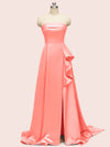 Elegant Strapless Long Soft Satin Bridesmaid Dresses Online
