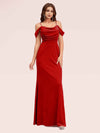 Elegant Cold Shoulder Long Mermaid Velvet Bridesmaid Dresses Online For Sale