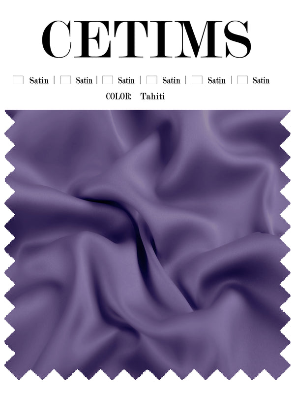 Soft Satin Fabric Swatch Tahiti
