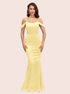 Elegant Cold Shoulder Mermaid Soft Satin Bridesmaid Dresses Online