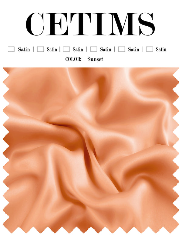 Soft Satin Fabric Swatch Sunset