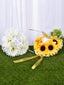 Sunflower Flower Accessory Wedding Ring Pillow For Bride and Groom, JZH-5877