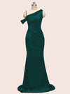Sexy Mermaid One Shoulder Long Soft Satin Evening Prom Dresses Online