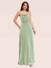 Sexy Velvet Spaghetti Straps Long Bridesmaid Dresses Online