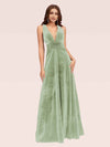 Sexy Deep V Neck Velvet V-Neck Criss Cross Long Graduation Prom Dresses Online