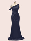 Sexy Mermaid One Shoulder Long Soft Satin Evening Prom Dresses Online