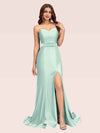 Sexy Side Slit Stretchy Jersey Long Mermaid Evening Prom Dresses Online