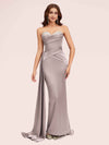 Sexy Sweetheart Long Silky Soft Satin Mermaid Bridesmaid Dresses