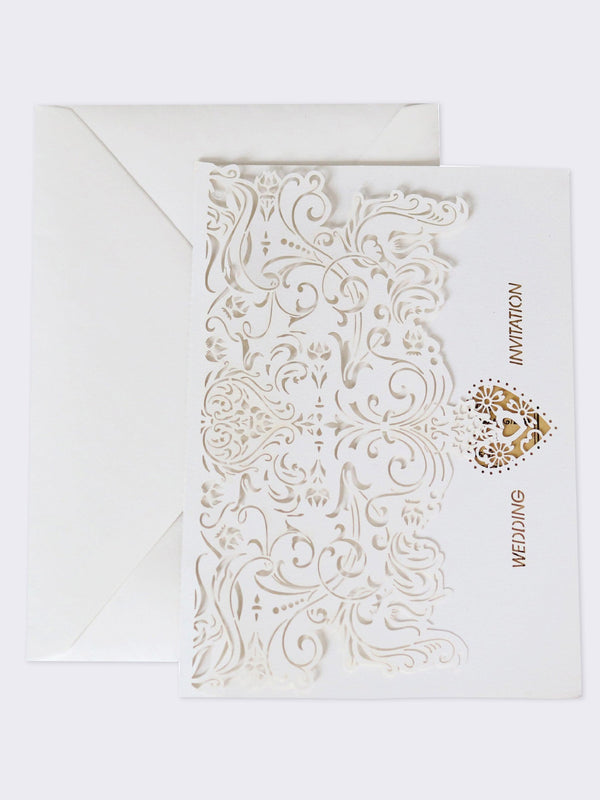 Hot Selling Wedding Greeting Card, Hollow Out Holiday Invitation Letter, HK-94