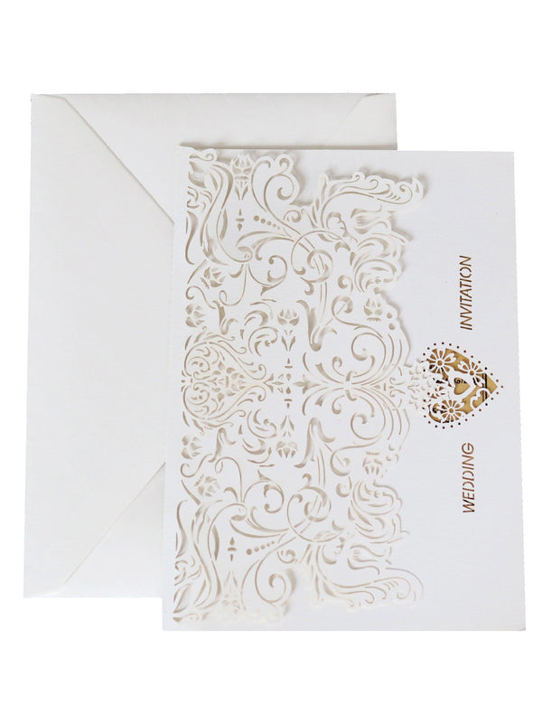 Hot Selling Wedding Greeting Card, Hollow Out Holiday Invitation Letter, HK-94