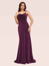 Modern Velvet Spaghetti Straps Long Mermaid Bridesmaid Dresses Online