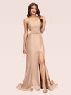 Sexy Side Slit Stretchy Jersey Long Mermaid Evening Prom Dresses Online