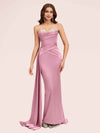 Sexy Sweetheart Long Silky Soft Satin Mermaid Bridesmaid Dresses