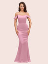 Elegant Cold Shoulder Mermaid Soft Satin Bridesmaid Dresses Online