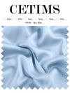 Soft Satin Fabric Swatch Sky-Blue