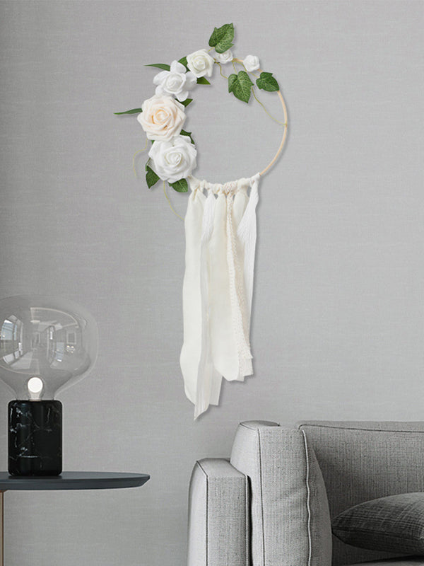 New Home Simulation Gardening Decoration Wreath Tassel Hanging Decoration Creative Hand holding flower, CF4043