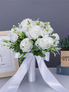 Wedding Flower For The Groom And Bride, Simulated Rose Wedding Bouquet, WF19