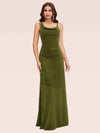 Sexy Cowl Neck Velvet Spaghetti Straps Long Evening Prom Dresses Online