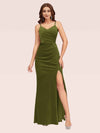 Sexy Spaghetti Straps Long Mermaid Velvet Evening Prom Dresses Online