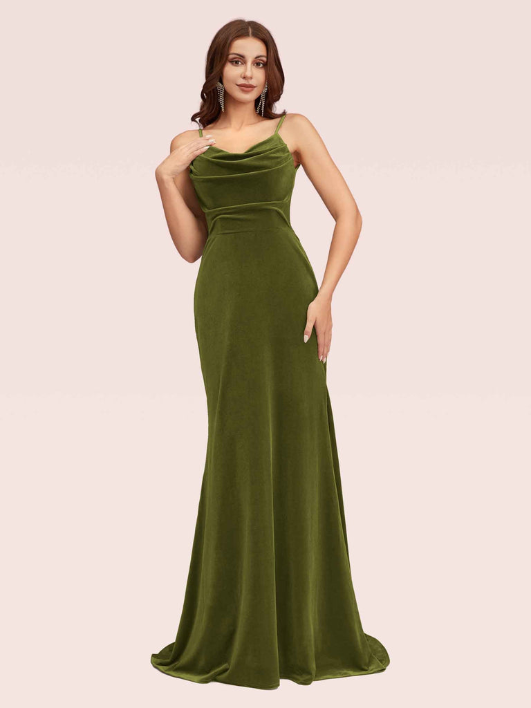 Cetims Modern Velvet Spaghetti Straps Long Mermaid Graduation Prom Dresses Online party Dresses for women Long formal Dresses Green Cetims Modern Velvet Spaghetti Straps Long Mermaid Graduation Prom Dresses Online party Dresses for women Long formal Dresses Green
