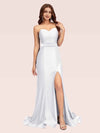 Sexy Side Slit Stretchy Jersey Long Mermaid Evening Prom Dresses Online