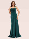 Modern Velvet Spaghetti Straps Long Mermaid Graduation Prom Dresses Online
