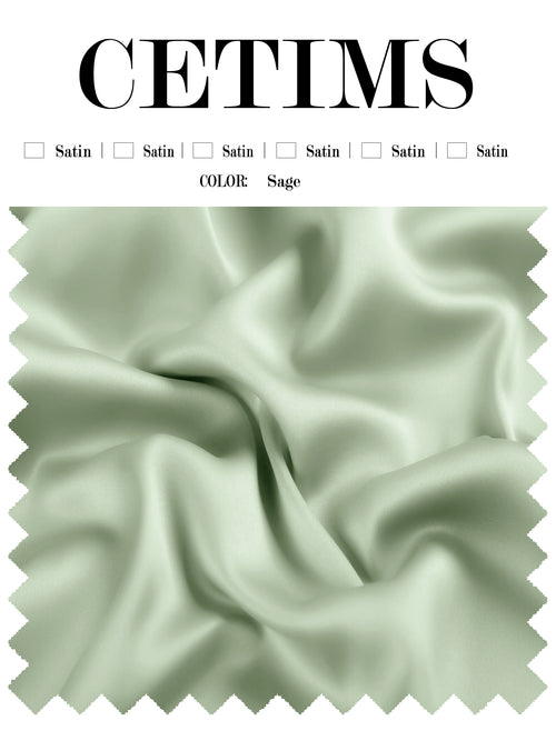 Soft Satin Fabric Swatch Sage