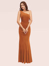 Sexy One Shoulder Long Mermaid Velvet Bridesmaid Dress Online