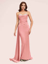 Sexy Sweetheart Long Silky Soft Satin Mermaid Graduation Prom Dresses