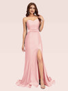 Sexy Side Slit Stretchy Jersey Long Mermaid Bridesmaid Dresses Online