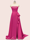 Elegant Strapless Long Soft Satin Bridesmaid Dresses Online