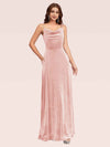 Sexy Spaghetti Straps Velvet Long Graduation Prom Dresses Online