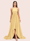 Unique High Low Halter Satin Party Dresses For Women Online