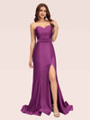 Sexy Side Slit Stretchy Jersey Long Mermaid Bridesmaid Dresses Online