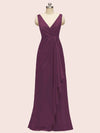 Elegant V-neck Unique Long Soft Satin Formal Prom Dresses 2023 Online