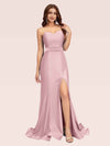 Sexy Side Slit Stretchy Jersey Long Mermaid Bridesmaid Dresses Online