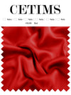 Soft Satin Fabric Swatch Red